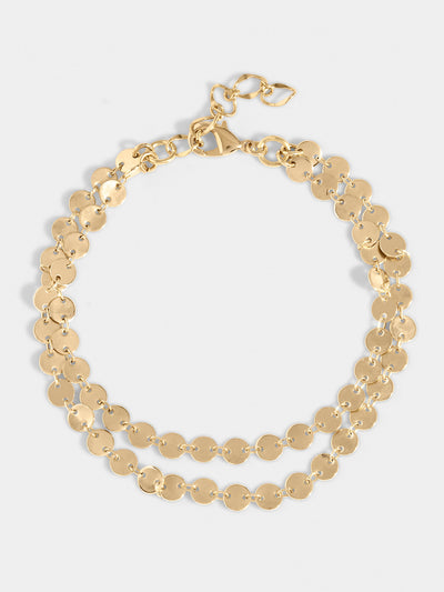 Gold paved circle chain, adjustable and versatile. To use in any occasion, trendy and dynamic.