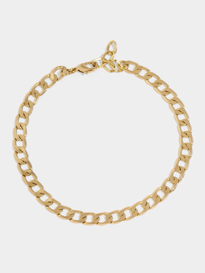 Gold paved chain. You can use it alone, mix and match with a thinner accessory. You choose how to wear it. 